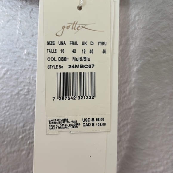 Women’s Gottex Underwire Bikini Top, Size 10, Blue, C Cup - Picture 3 of 10